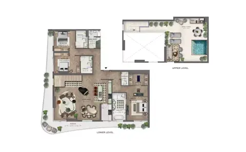 Floor plan, 3 Beds, 3,700 sq ft