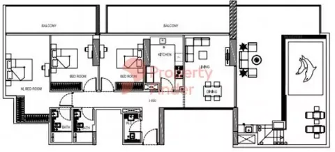 Floor plan, 3 Beds, 0 sq ft