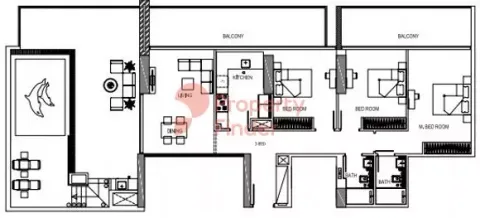 Floor plan, 3 Beds, 0 sq ft