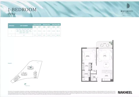 Floor plan, 1 Bed, 886 sq ft