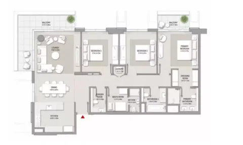 Floor plan, 3 Beds, 1,765 sq ft