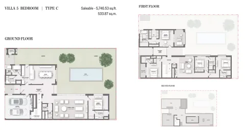 Floor plan, 5 Beds, 5,746 sq ft