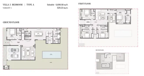Floor plan, 5 Beds, 5,696 sq ft