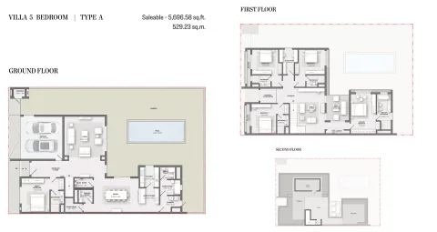 Floor plan, 5 Beds, 5,696 sq ft