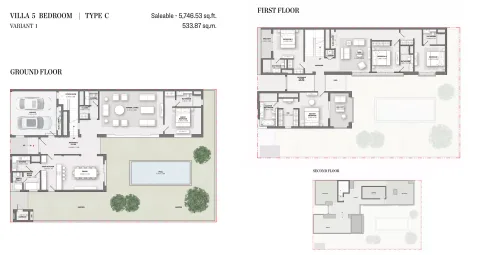 Floor plan, 5 Beds, 5,746 sq ft