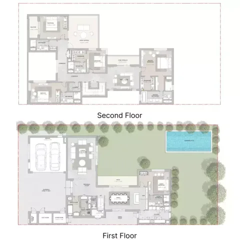 Floor plan, 5 Beds, 5,821 sq ft