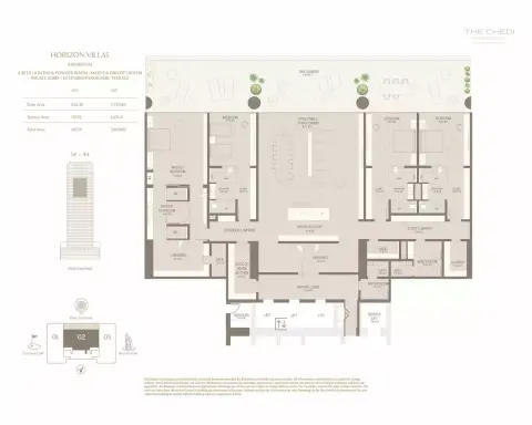 Floor plan, 4 Beds, 7,404 sq ft