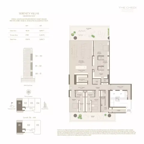Floor plan, 3 Beds, 5,688 sq ft