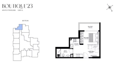 Floor plan, 1 Bed, 0 sq ft