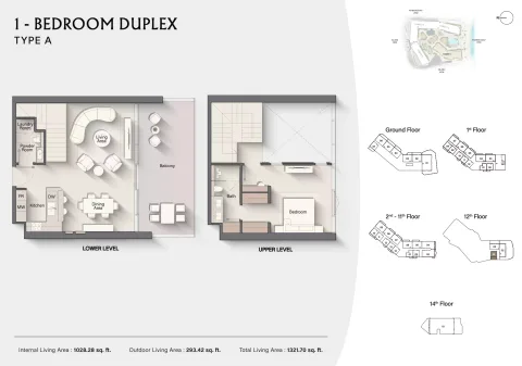 Floor plan, 1 Bed, 1,321 sq ft