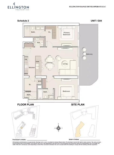 Floor plan, 2 Beds, 1,424 sq ft