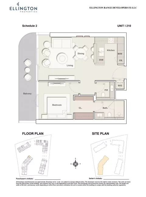 Floor plan, 1 Bed, 840 sq ft