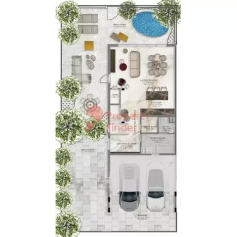 Floor plan, 3 Beds, 2,222 sq ft