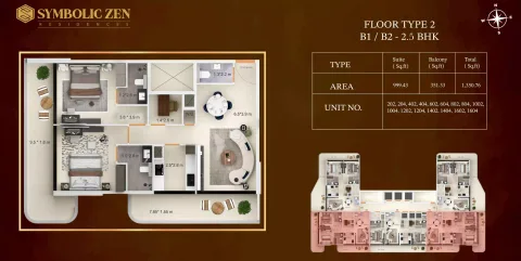 Floor plan, 3 Beds, 1,350 sq ft