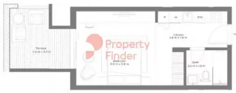 Floor plan, Studio, 495 sq ft