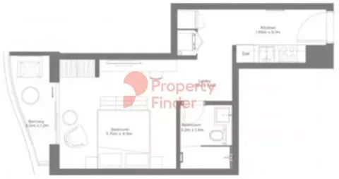 Floor plan, Studio, 419 sq ft