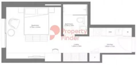Floor plan, Studio, 365 sq ft