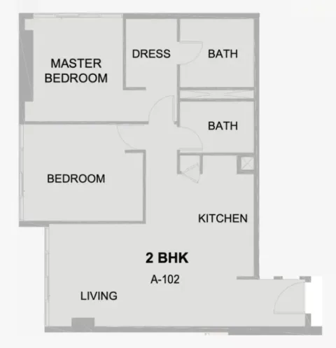 Floor plan, 2 Beds, 1,154 sq ft