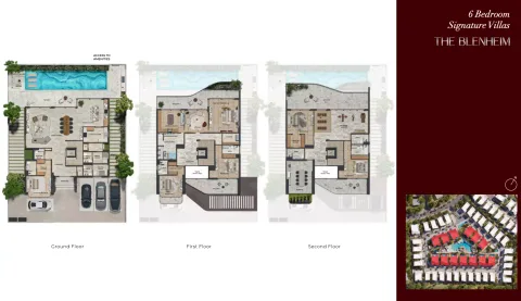 Floor plan, 6 Beds, 9,007 sq ft