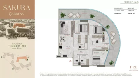 Floor plan, 3 Beds, 1,985 sq ft