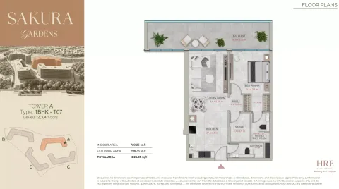 Floor plan, 1 Bed, 1,026 sq ft