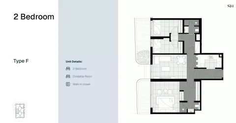 Floor plan, 2 Beds, 0 sq ft