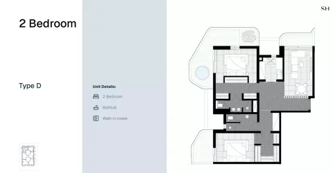 Floor plan, 2 Beds, 0 sq ft