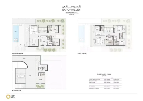 Floor plan, 5 Beds, 6,996 sq ft