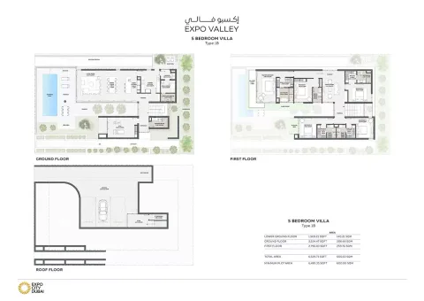 Floor plan, 5 Beds, 6,529 sq ft
