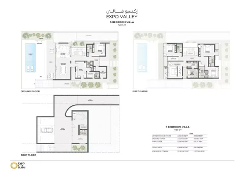 Floor plan, 5 Beds, 6,809 sq ft