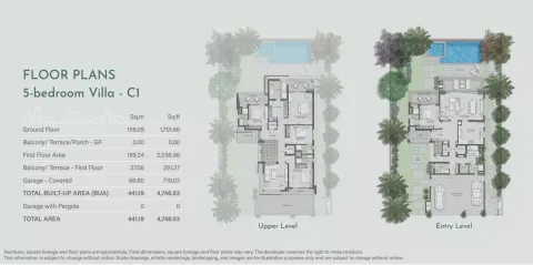Floor plan, 5 Beds, 4,748 sq ft