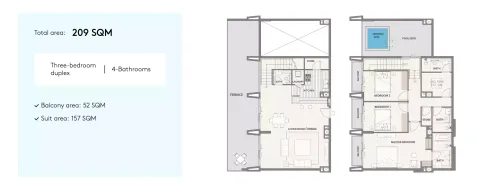 Floor plan, 3 Beds, 2,249 sq ft