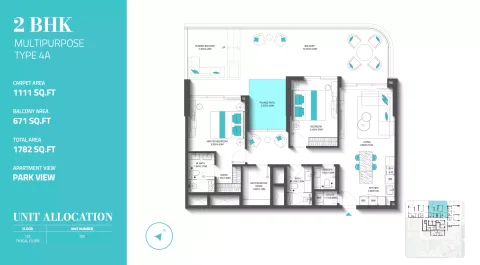 Floor plan, 2 Beds, 1,782 sq ft