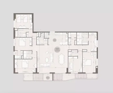 Floor plan, 5 Beds, 3,333 sq ft