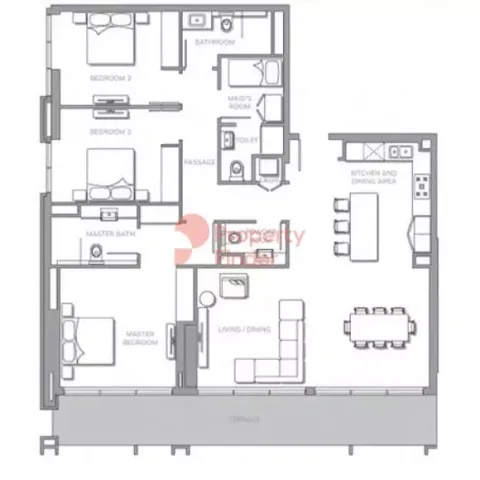 Floor plan, 3 Beds, 1,756 sq ft