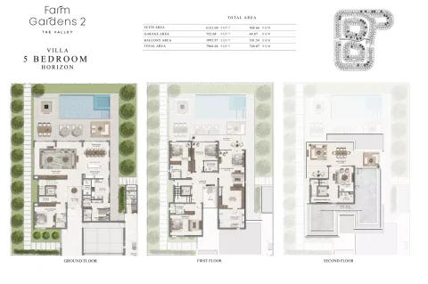 Floor plan, 5 Beds, 7,966 sq ft