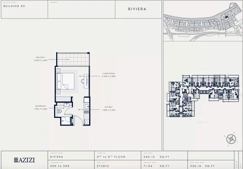 Floor plan, Studio, 336 sq ft