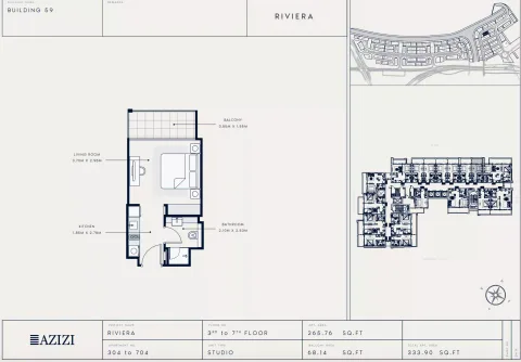 Floor plan, Studio, 333 sq ft