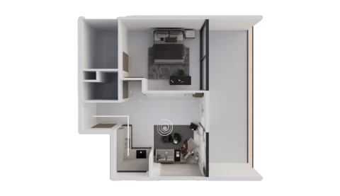 Floor plan, 1 Bed, 845 sq ft
