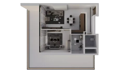 Floor plan, 1 Bed, 761 sq ft