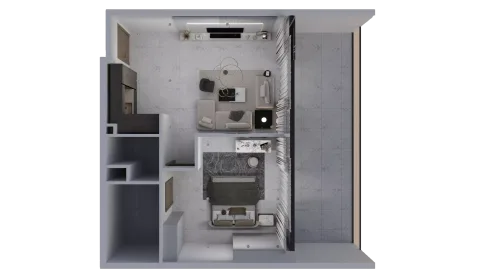Floor plan, 1 Bed, 839 sq ft