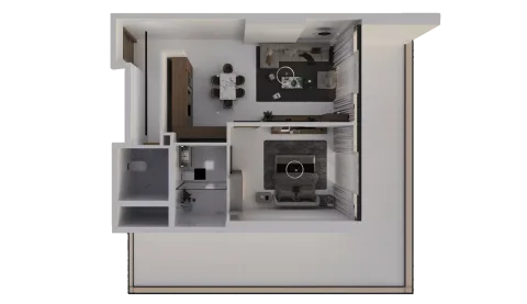Floor plan, 1 Bed, 1,214 sq ft
