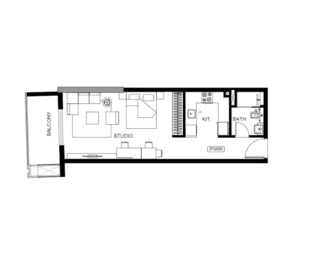 Floor plan, Studio, 0 sq ft