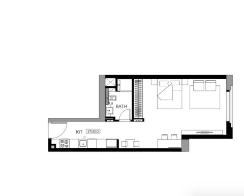 Floor plan, Studio, 0 sq ft