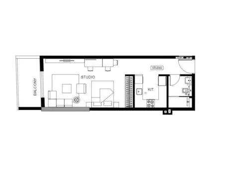 Floor plan, Studio, 0 sq ft