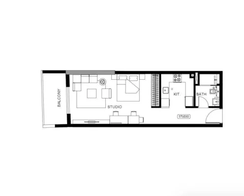 Floor plan, Studio, 0 sq ft