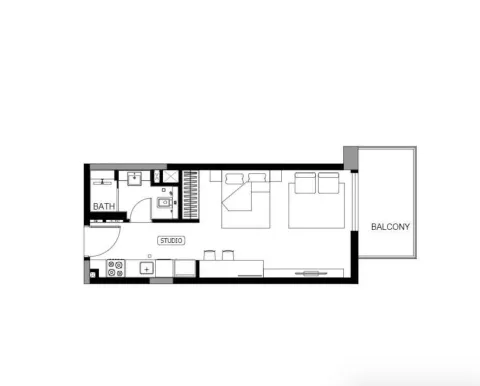 Floor plan, Studio, 0 sq ft