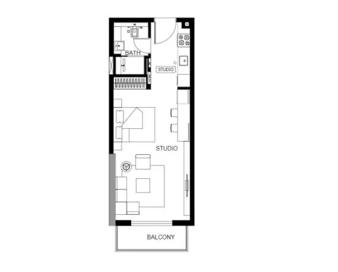 Floor plan, Studio, 0 sq ft