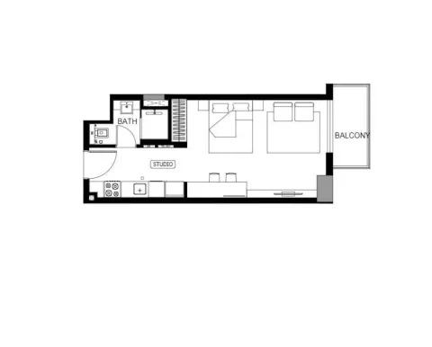 Floor plan, Studio, 0 sq ft
