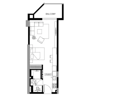 Floor plan, Studio, 0 sq ft